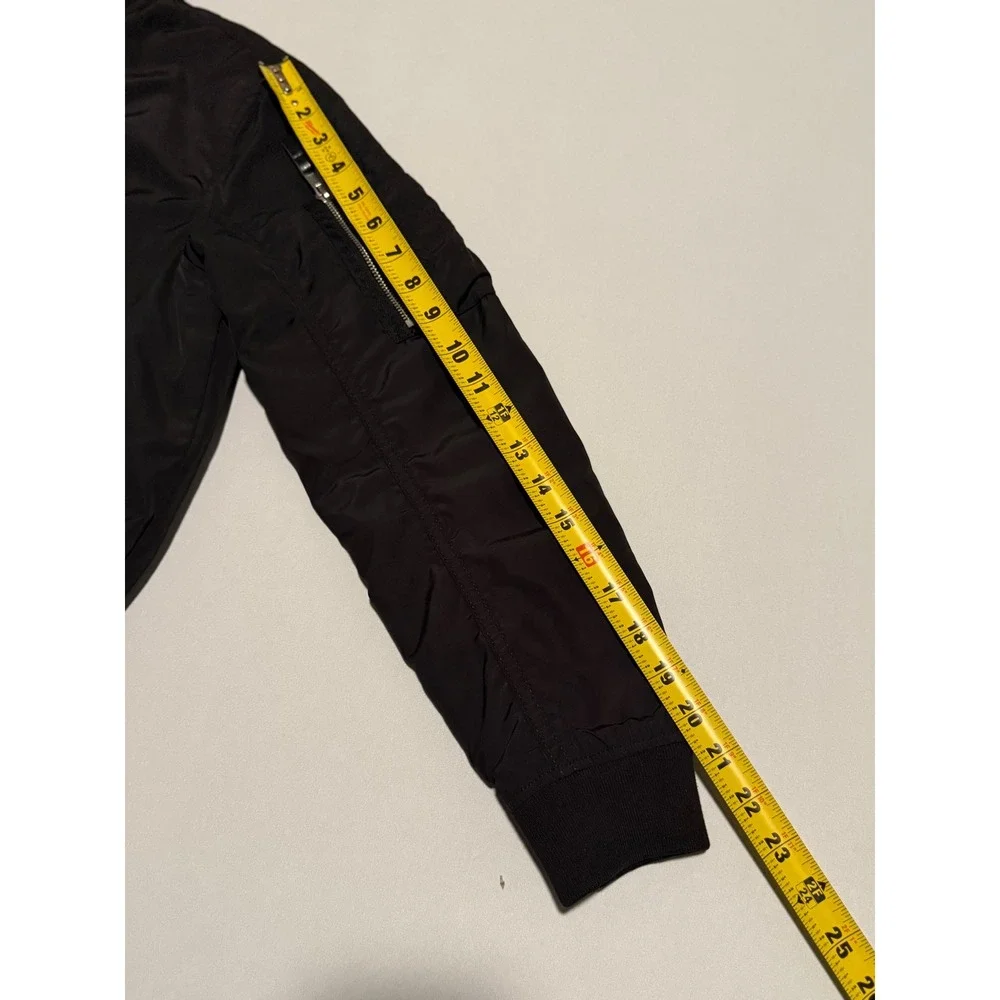 HM Kids Black Bomber Jacket Full Zip Utility Flight Jacket Size 11-12Y